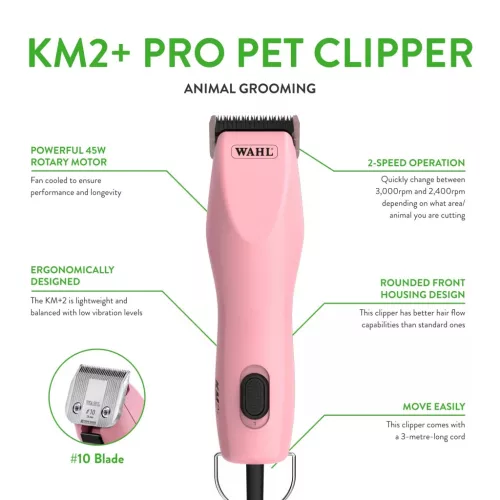 Wahl KM2+ Pink Animal New Clipper ergonomická strihacia mašina