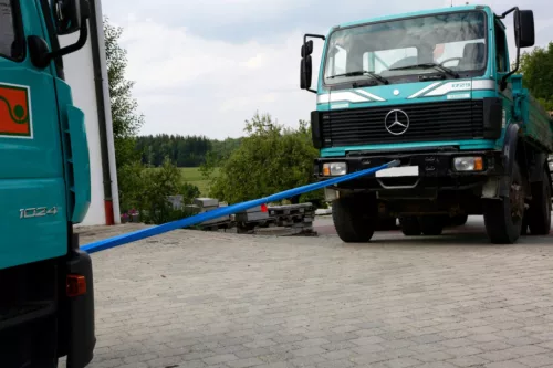 Ťažné lano s očkami 37704, 6 m, 56 000 kg, modré