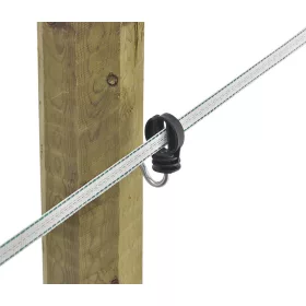   AKO skrutkovací kruhový izolátor na drevo pre elektrický ohradník – pre pásku do 20 mm, 25 ks/bal