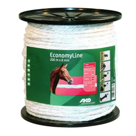   AKO EconomyLine elektrický ohradník vodič, biely, 3,87 ohm/m – 200 m x 6 mm