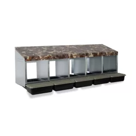   Päťmiestne znáškové hniezdo z pozinkovaného kovu s plastovým dnom – maskáčové