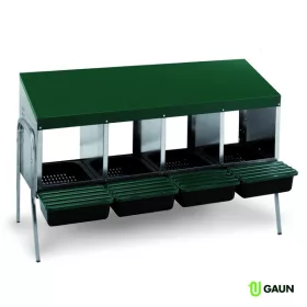 Štvormiestne hniezdo pre nosnice s nohami a plastovým dnom