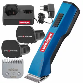   Akumulátorový strihací strojček Heiniger Saphir s 2 batériami, strihacou hlavou a puzdrom